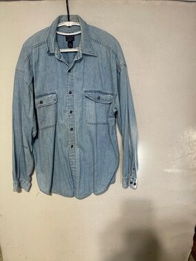 Structure Light Blue Denim Shirt